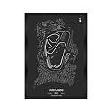CodersParadise Interlagos F1 Map Wall Poster Frames | Aesthetic A4 Poster Frames For Home, Living Room, Bedroom and Office | Wall Frames Artworks | Hanging Theme Posters