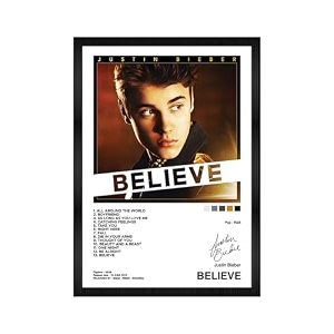 codersparadise justin beiber-the believer wall poster frames  aesthetic a4 poster frames for home living room bedroom and office  wall frames artworks  hanging theme posters