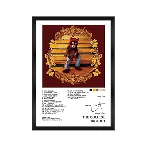 codersparadise kanye west - the college dropout wall poster frames  aesthetic a4 poster frames for home living room bedroom and office  wall frames artworks  hanging theme posters