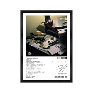 codersparadise kendrick lamar-section 80 wall poster frames  aesthetic a4 poster frames for home living room bedroom and office  wall frames artworks  hanging theme posters