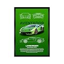 CodersParadise Wood - Lamborghini Aventador Aesthetic Wall Poster Frames|8x12 inch (A4 Size)|Hanging Wall Artwork Frames For Home Bedroom,Living Room and Walls Aesthetics|Framed Artworks|Rectangular