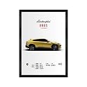 engineered wood Lamborghini URUS Wall Poster Frames|Aesthetic A4 Poster Frames For Home, Living Room, Bedroom and Office|Wall Frames Artworks|Hanging Theme Posters