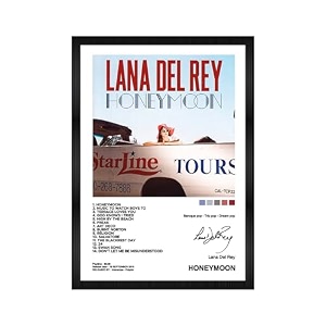 codersparadise lana del rey - honeymoon wall poster frames  aesthetic a4 poster frames for home living room bedroom and office  wall frames artworks  hanging theme posters