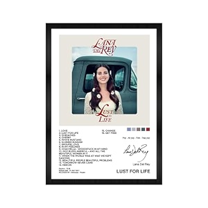 lana del rey - lust for life wall poster frames  aesthetic a4 poster frames for home living room bedroom and office  wall frames artworks  hanging theme posters
