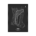 Monza - F1 Maps Wall Poster Frames | Aesthetic A4 Poster Frames For Home, Living Room, Bedroom and Office | Wall Frames Artworks | Hanging Theme Posters
