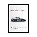 engineered wood Porsche 718 Cayman Wall Poster Frames|Aesthetic A4 Poster Frames For Home, Living Room, Bedroom and Office|Wall Frames Artworks|Hanging Theme Posters
