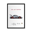 Porsche GT3RS Wall Poster Frames | 8x12 inch (A4 Size) | Hanging Wall Artwork Frames For Home Bedroom, Living Room and Walls Aesthetic-Paper