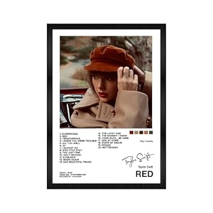 codersparadise taylor swift red wall poster frames  aesthetic a4 poster frames for home living room bedroom and office  wall frames artworks  hanging theme posters