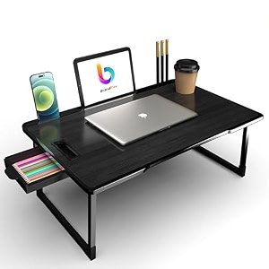 codexial technologies private limited mini laptop table for bed study table with drawer tabletmobile holder for kids amp adults black-cotted-black