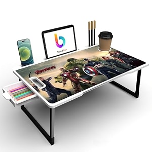 brandflex mini laptop table for bed study table with drawer tabletmobile holder for kids amp adults white-cotted-avanger
