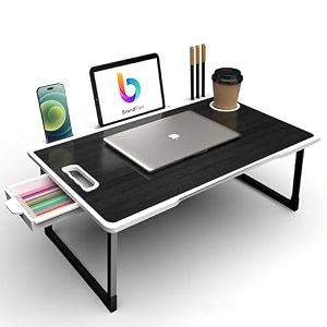 codexial technologies private limited mini laptop table for bed study table with drawer tabletmobile holder for kids amp adults white-cotted-black