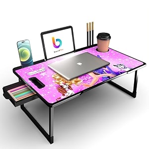 codexial technologies private limited mini laptop table for bed study table with drawer tabletmobile holder for kids amp adults black-cotted-barrbii