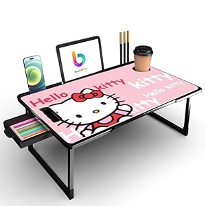codexial technologies private limited mini laptop table for bed study table with drawer tabletmobile holder for kids amp adults black-cotted-hello-kitty