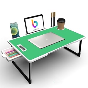 codexial technologies private limited mini laptop table for bed study table with drawer tabletmobile holder for kids amp adults white-cotted-green
