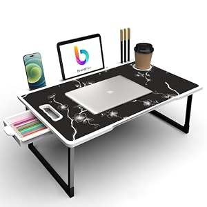 codexial technologies private limited mini laptop table for bed study table with drawer tabletmobile holder for kids amp adults black-cotted-blackflower