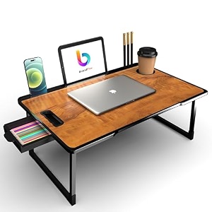 codexial technologies private limited mini laptop table for bed study table with drawer tabletmobile holder for kids amp adults black-cotted-wood