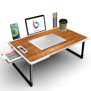 codexial technologies private limited mini laptop table for bed study table with drawer tabletmobile holder for kids amp adults white-cotted-wood