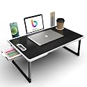 CODEXIAL Technologies Private Limited Mini Laptop Table for Bed, Study Table with Drawer, Tablet/Mobile Holder for Kids &amp; Adults (White-COTTED-Black)