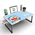 CODEXIAL Technologies Private Limited Mini Laptop Table for Bed, Study Table with Drawer, Tablet/Mobile Holder for Kids & Adults (White-COTTED-DOREMONS)