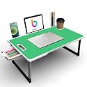 CODEXIAL Technologies Private Limited Mini Laptop Table for Bed, Study Table with Drawer, Tablet/Mobile Holder for Kids &amp; Adults (White-COTTED-Green)