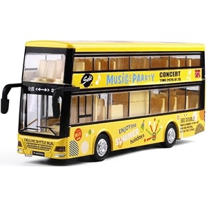 coelon bus toys for kids long double decker diecast metal bus alloy london bus light amp music open door collection bus toys for boy kids