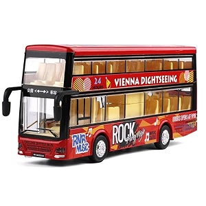 bus toys for kids long double decker diecast metal bus alloy london bus light amp music open door collection bus toys for boy kids multicolor