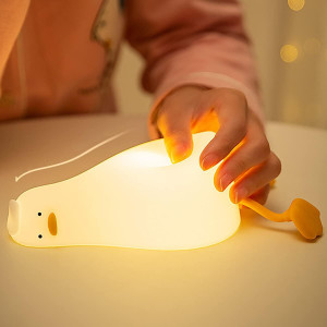 coelon night light night lamp for kids silicon duck rechargeable changing home decor study lamp