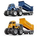 Truck Toys Crane Toy Diecast Truck for Kids with Friction, Lights and Sounds Alloy Construction Vehicle Toy