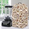 Coffee Beige Countertop Blender Cover with Drawstring Kitchen Appliance Cover Dust Protection Anti Fingerprint 9.4”Lx7.2”Wx15.9”H Fits Most Standard Kitchen Blender Appliance