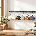 Coffee Cup Holder Wall Mounted for Coffee Bar & Apartment Kitchen Decor