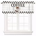 Coffee Cup Valances for Curtain Windows Treatments 60x18 Inch