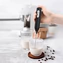 FrothBlast Coffee Frother Electric With Double Whisk | C Type Rechargeable Coffee Maker Machine For Home | Portable Blender Rechargeable| Milk Frother(Black)