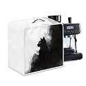 Coffee Maker Cover – Dust Protection Stain Resistant Washable Appliance Cover Kitchen Decoration Gifts For Coffee Lovers Ink-wash Cat Print