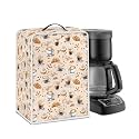 Coffee Maker Cover For Kitchen With Top Handle Waterproof Dust Appliance Cover Suitable For Most Coffee Machine Models Croissant Pattern