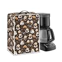 Coffee Maker Covers With Top Handle Folding Coffee Machine Dust Covers For Blender Mixer Juice Machine Keep Office Home Kitchen Clean Afternoon Tea Print