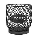 YATINEY Coffee Pod Holder Organizer, Compatible with K Cup & Nespresso Vertuo Pods, Large Capacity Coffee Pod Basket, Versatile Coffee Capsule Storage Organizer, for Kitchen Countertop, Black KH09BB