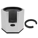 Coffee Portafilter Holder Stand with Adjustable Height Knob and Removable Bracket Cover, Aluminum Alloy Non Slip Base for Restaurants Homes Cafes (Silver)