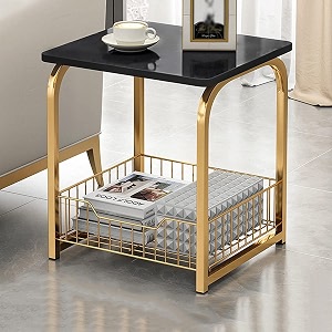 Coffee Table Side Table MDF Metal with