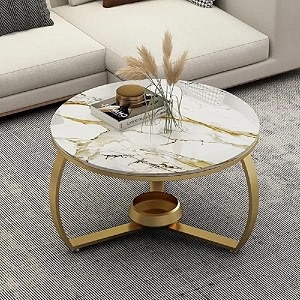 Coffee Table Side Table MDF Metal with