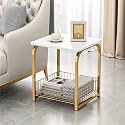 Coffee Table Side Table MDF Metal with
