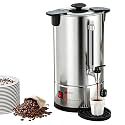 Coffee Urn 100 Cups Commercial Grade Stainless Steel Electric Kettle - Thermostable Design Hot Water Boiler for Catering Office Cafes Buffets Hotels Camping A 10L/2.6Gal