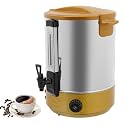 Coffee Urn Commercial Grade Stainless Steel Hot Beverage Dispenser with Faucet Adjustable Temperature 86-230℉ for Coffee Tea Chocolate 18L/4.8Gal