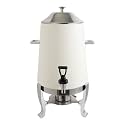 Coffee Urn with Fuel Holder, 3.5 Gallon/13L Stainless Steel Beverage Dispensers for Coffee Tea Hot Water, Hot Drink Dispenser with Stand, Chafer Urn with Spigot for Parties Catering (Red)