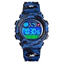 cofuo Kids Digital Sport Watch for Boys Girls, Kid Waterproof Electronic Multi Function Casual Outdoor Watches, 7 Colorful LED Luminous Alarm Stopwatch Wristwatch