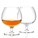 Cognac Brandy Crystal Small Glasses Snifter, Set of 2 - Handcrafted - Good for Bourbon Whiskey - 12-ounce