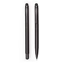 COI Black Full Matte Pen Set with Blue Ink and Executive Use Roller and Ball Point Pen (Set of 2 Pens)