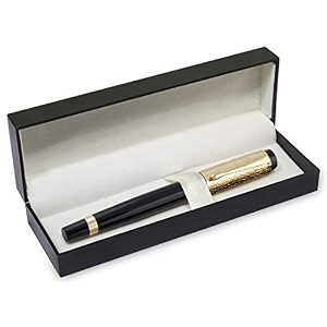 coi black and gold full pen set with blue ink and executive use ball point pen
