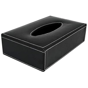 coi black tissue box holder  desk office home table organizer