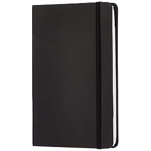 coi black unruled journal  daily diary  hardcover notebook with elastic lock  240 pages  80 gsm paper