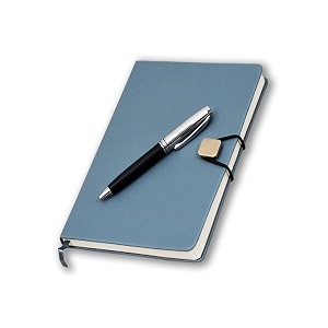 coi blue faux leather designer beautiful and stylish lock yearly planner fancy diary on a cloud-tail suitable for gifting man and woman with pen